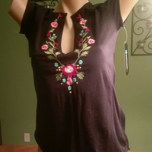 Coolwear Black embroidered shirt